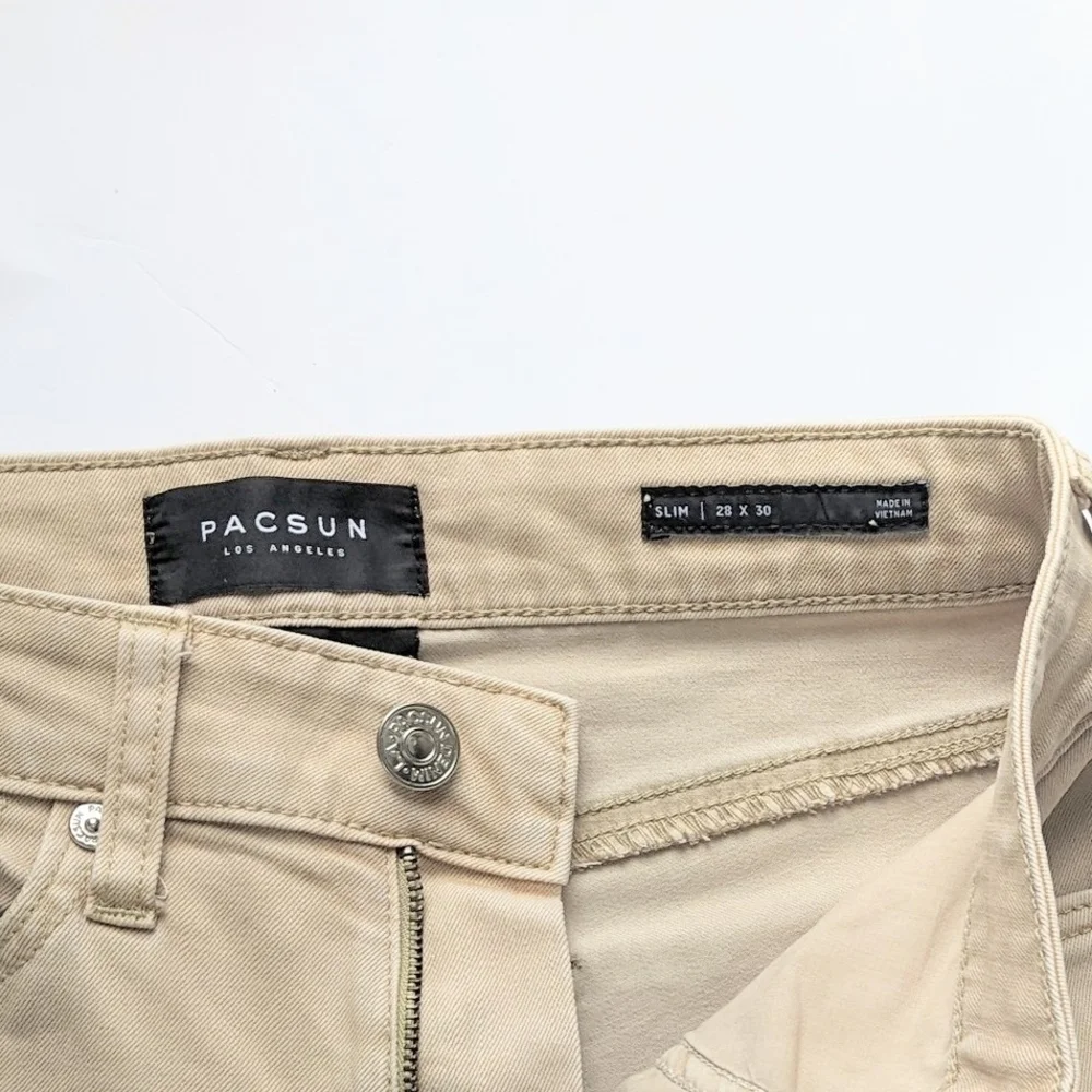 PacSun Men's Beige Slim Jeans